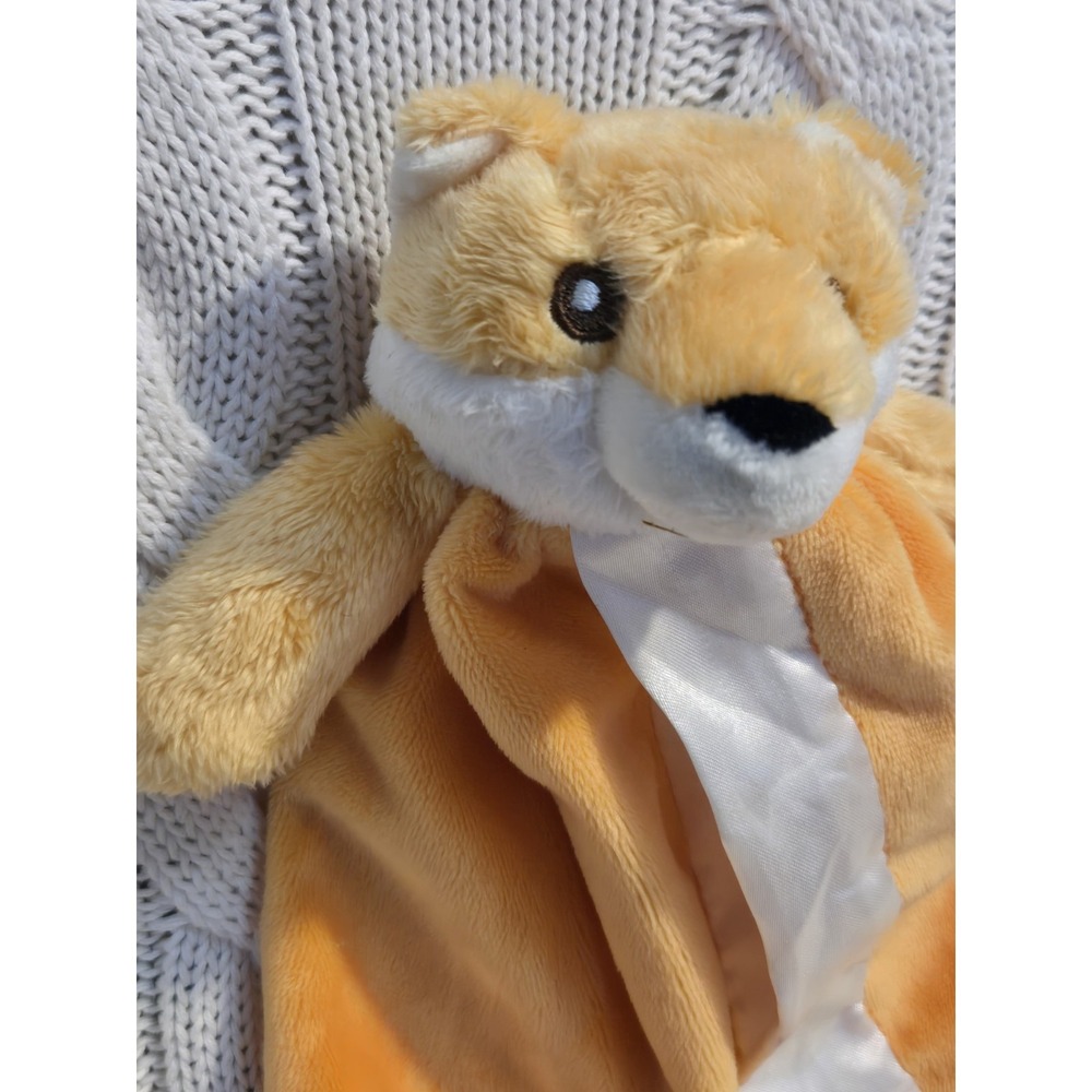 Vermont Teddy Bear Fox Buddy Blanket Lovey Security Blanket Orange Satin VTB - Picture 2 of 14